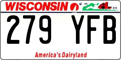 WI license plate 279YFB