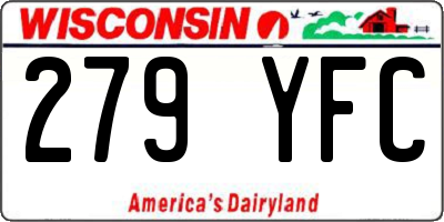 WI license plate 279YFC