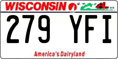 WI license plate 279YFI