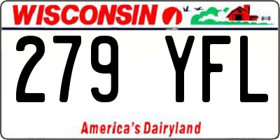 WI license plate 279YFL