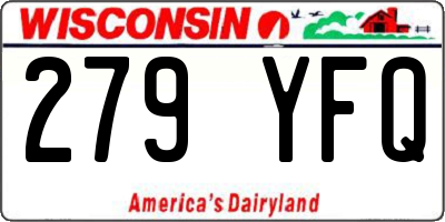 WI license plate 279YFQ
