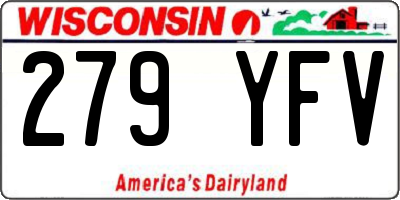 WI license plate 279YFV