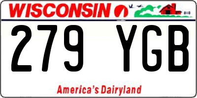 WI license plate 279YGB