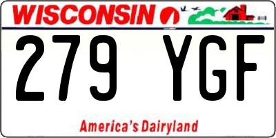 WI license plate 279YGF