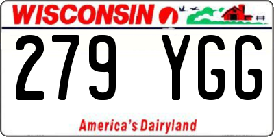 WI license plate 279YGG