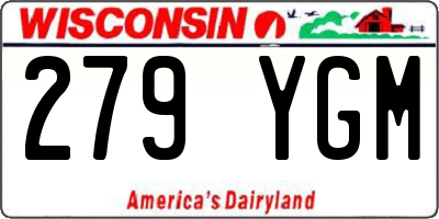 WI license plate 279YGM