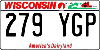WI license plate 279YGP