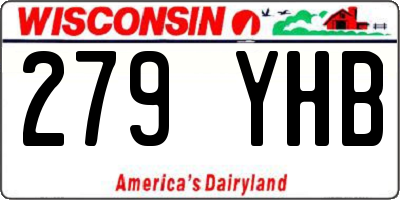 WI license plate 279YHB