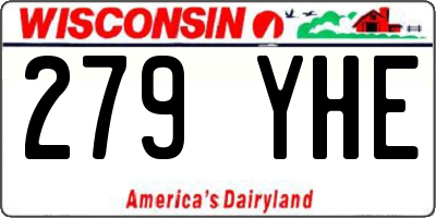 WI license plate 279YHE