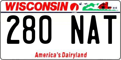 WI license plate 280NAT