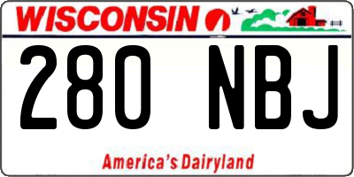 WI license plate 280NBJ