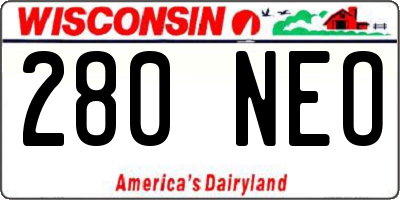 WI license plate 280NEO