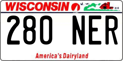 WI license plate 280NER