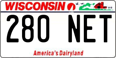 WI license plate 280NET