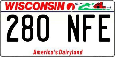 WI license plate 280NFE