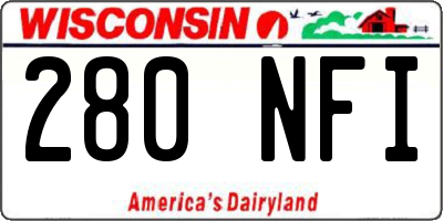 WI license plate 280NFI