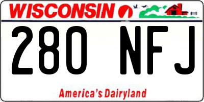 WI license plate 280NFJ