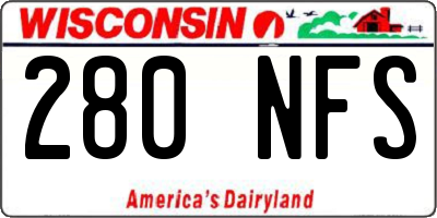WI license plate 280NFS