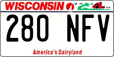 WI license plate 280NFV