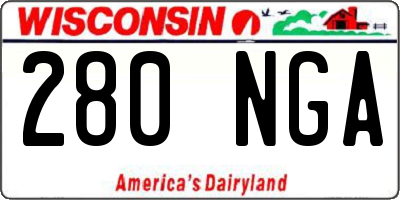 WI license plate 280NGA