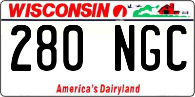 WI license plate 280NGC