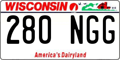 WI license plate 280NGG