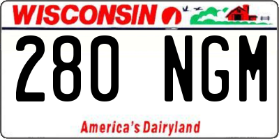 WI license plate 280NGM