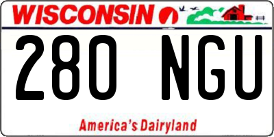 WI license plate 280NGU