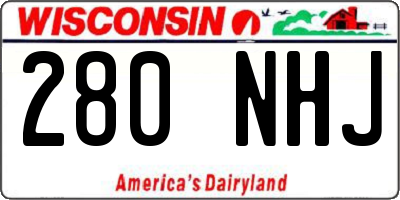 WI license plate 280NHJ