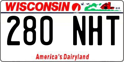 WI license plate 280NHT