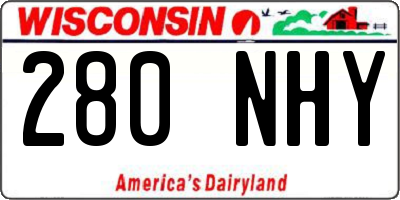 WI license plate 280NHY