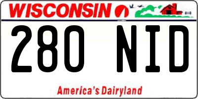 WI license plate 280NID