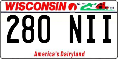 WI license plate 280NII
