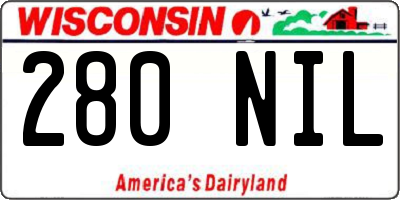 WI license plate 280NIL
