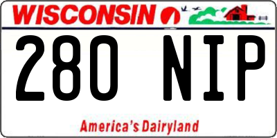 WI license plate 280NIP