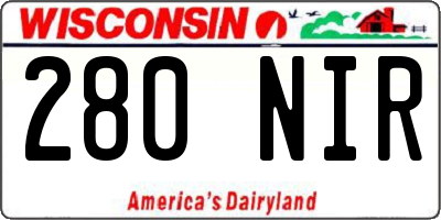 WI license plate 280NIR