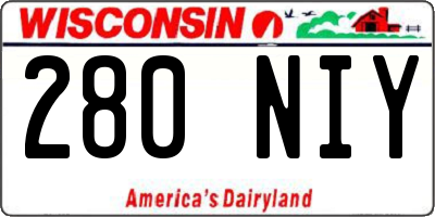 WI license plate 280NIY