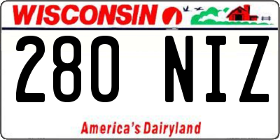WI license plate 280NIZ