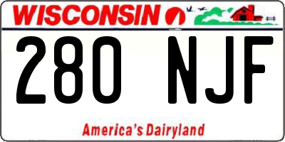 WI license plate 280NJF