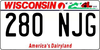WI license plate 280NJG