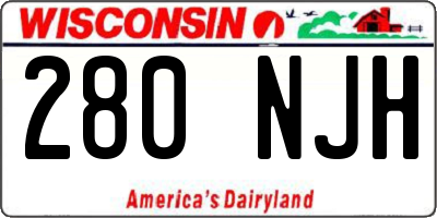 WI license plate 280NJH