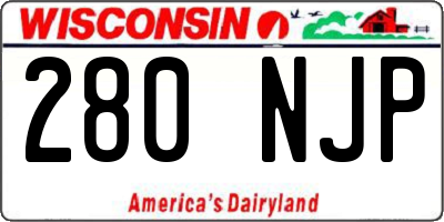 WI license plate 280NJP