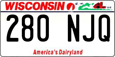 WI license plate 280NJQ