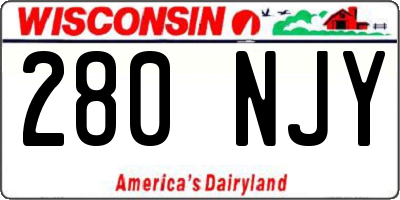 WI license plate 280NJY