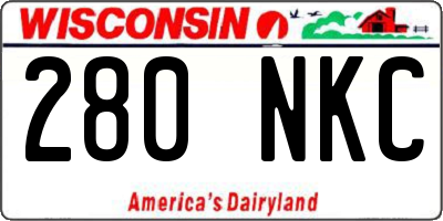 WI license plate 280NKC