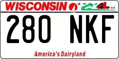 WI license plate 280NKF