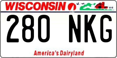 WI license plate 280NKG