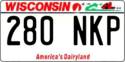 WI license plate 280NKP