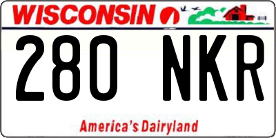 WI license plate 280NKR