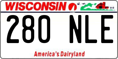 WI license plate 280NLE
